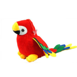 Hanging Parrot Soft Toy – Red