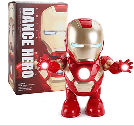 Iron Man Dancing Robot Toy with Lights