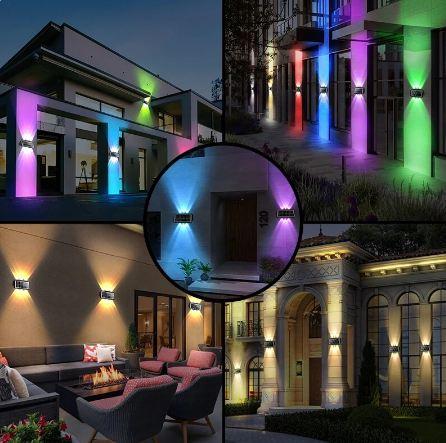 LED RGB Solar Wall light Up And Down (pack of 2)