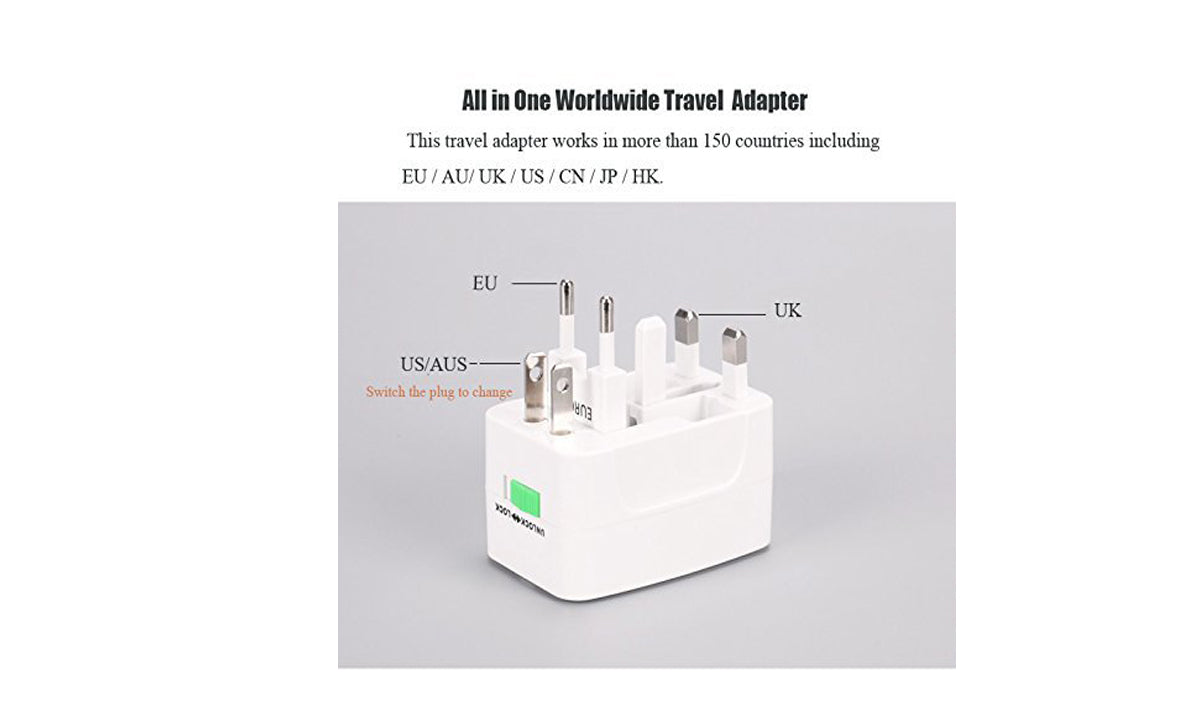 Universal World Wide Travel Power Plug Adapter