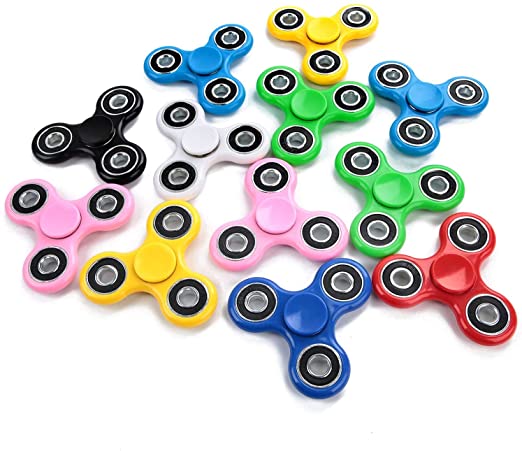 Yellow ultra speed fidget spinning toy.