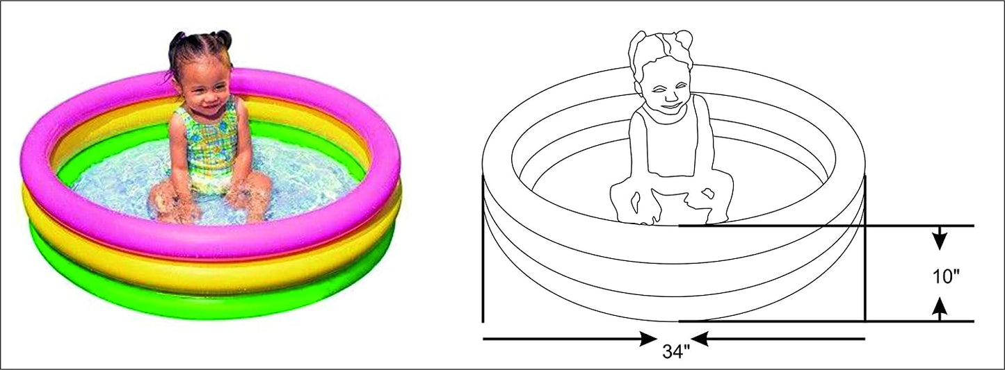 Intex Baby Bath Tub, Multi Color (2 feet)