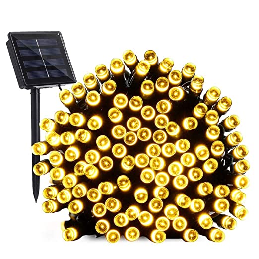 "Solar 120 LED Warm White Lights"