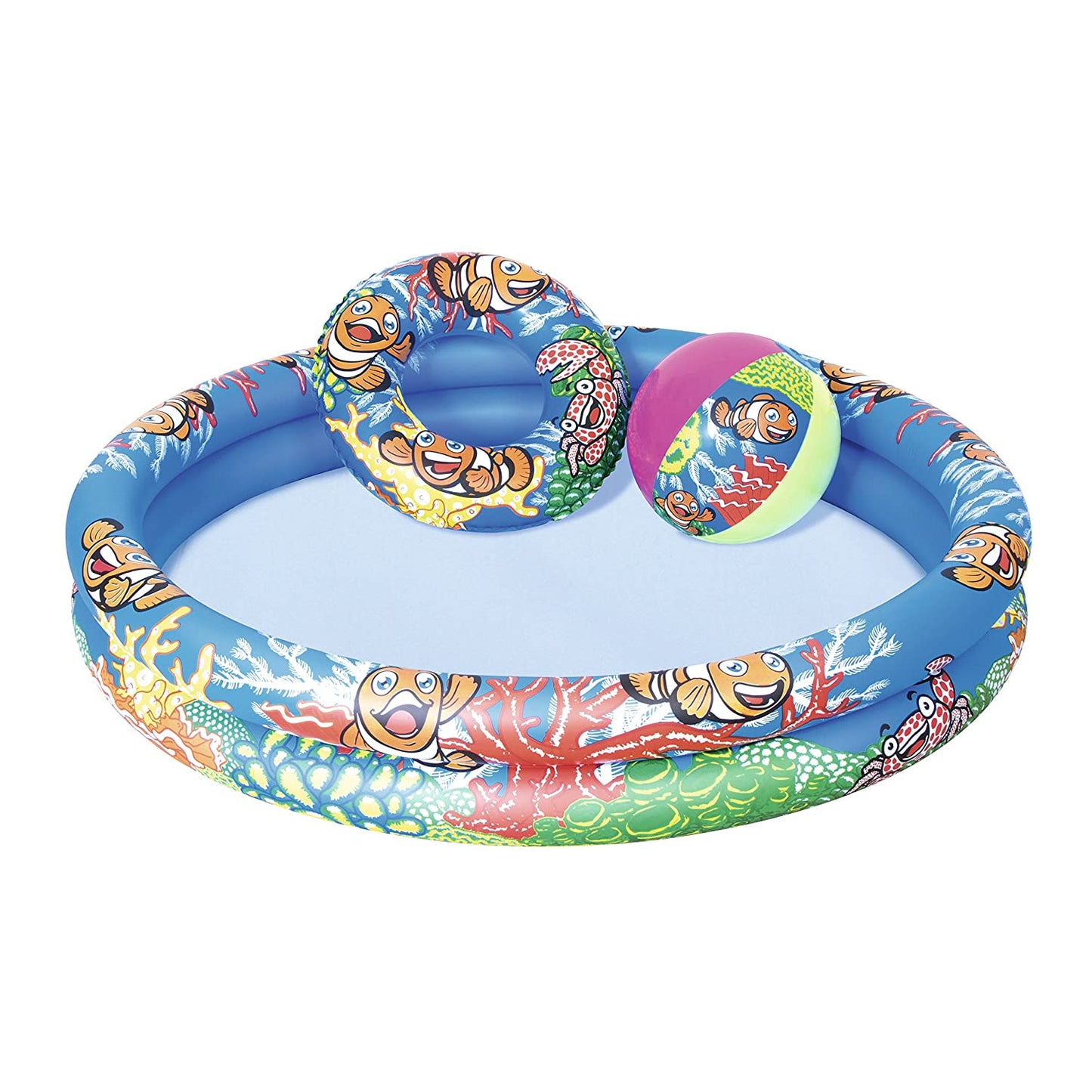 Inflatable pool, ring, ball. 3 PC set 4Ft