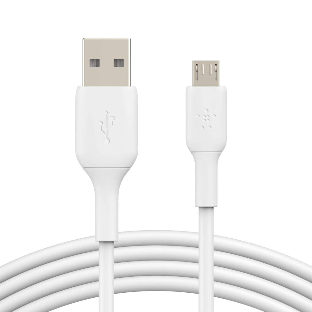 White 3.3ft USB-A to Micro USB cable