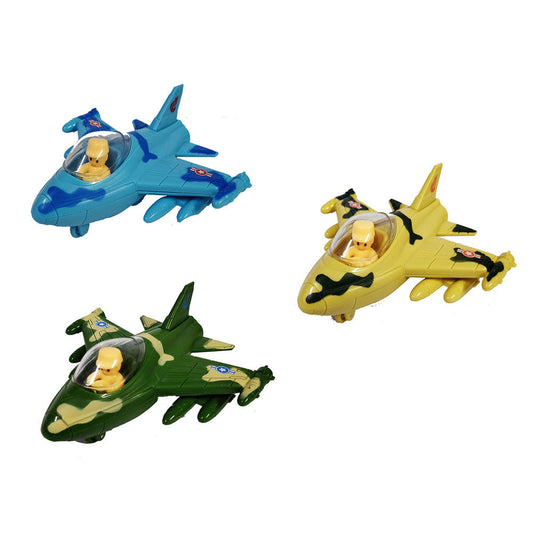 Push and Go Friction Powered Fighter Plane Toy for Kids