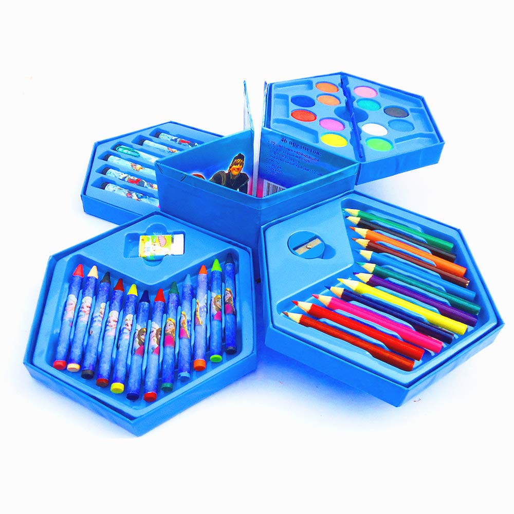 46-Piece Set: Pencils, Crayons, Watercolors, Sketch Pens