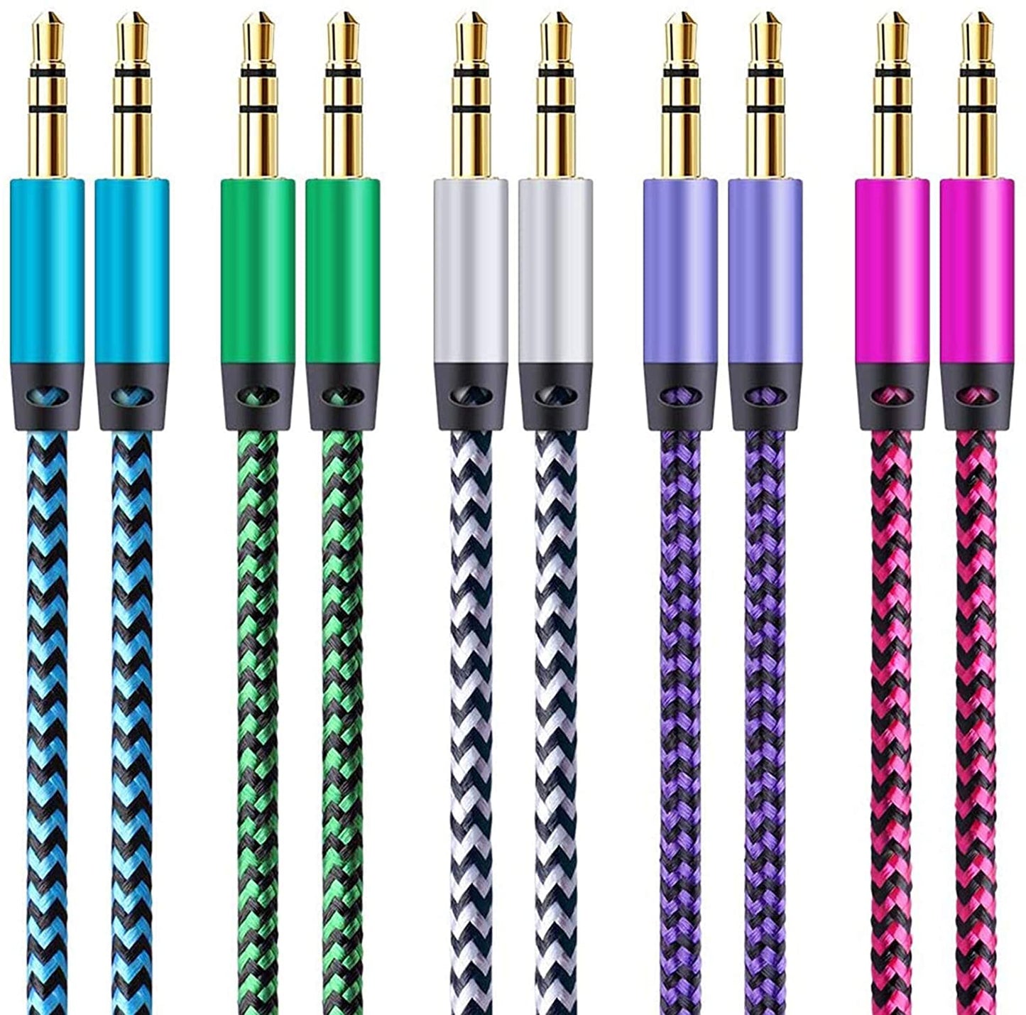 3.5mm Nylon Braided Male Aux Cable