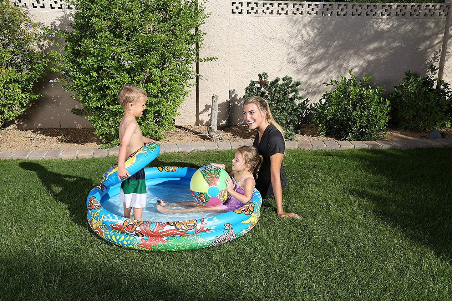 Inflatable pool, ring, ball. 3 PC set 4Ft