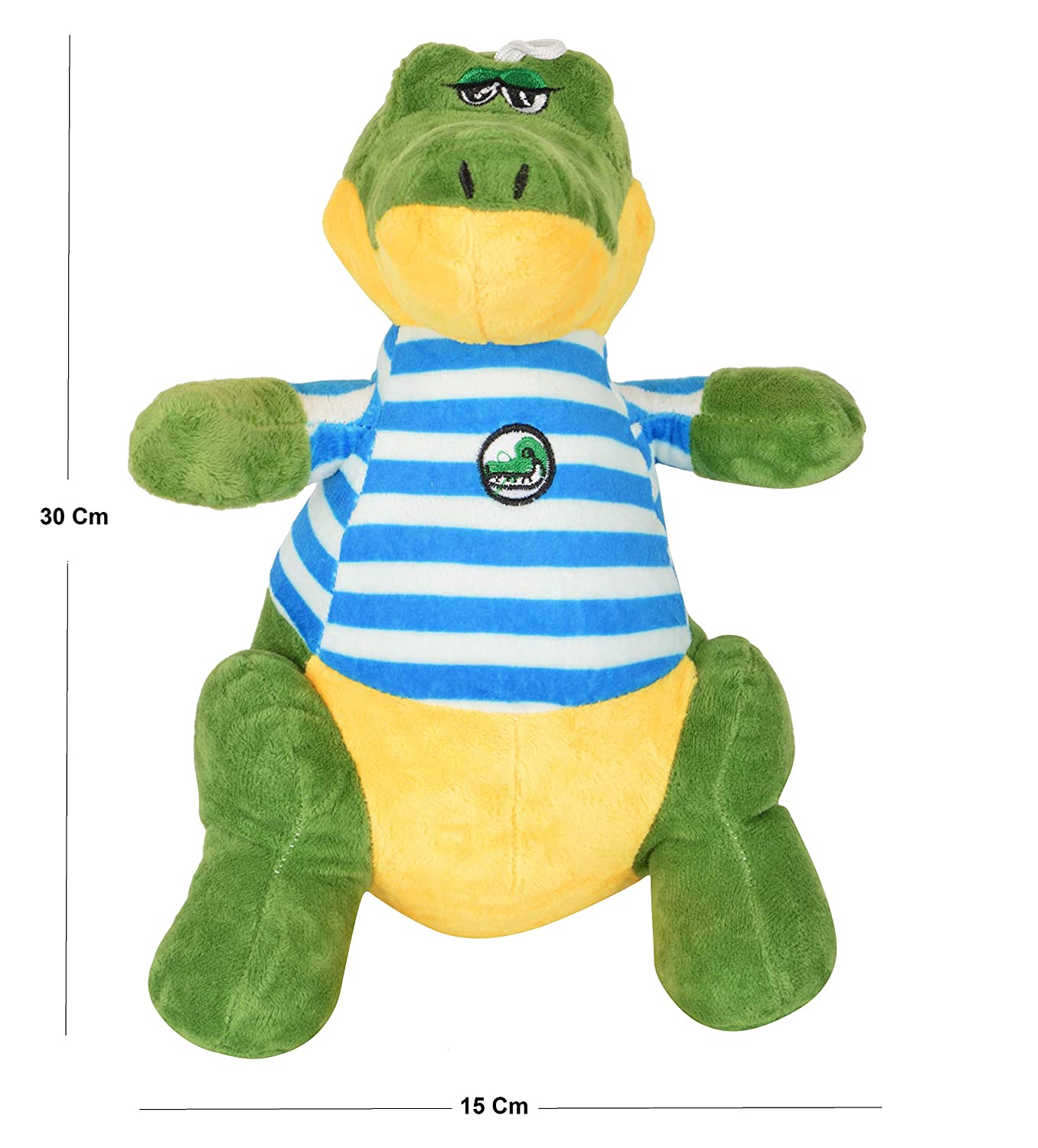 Custom 30 cm green crocodile plush.