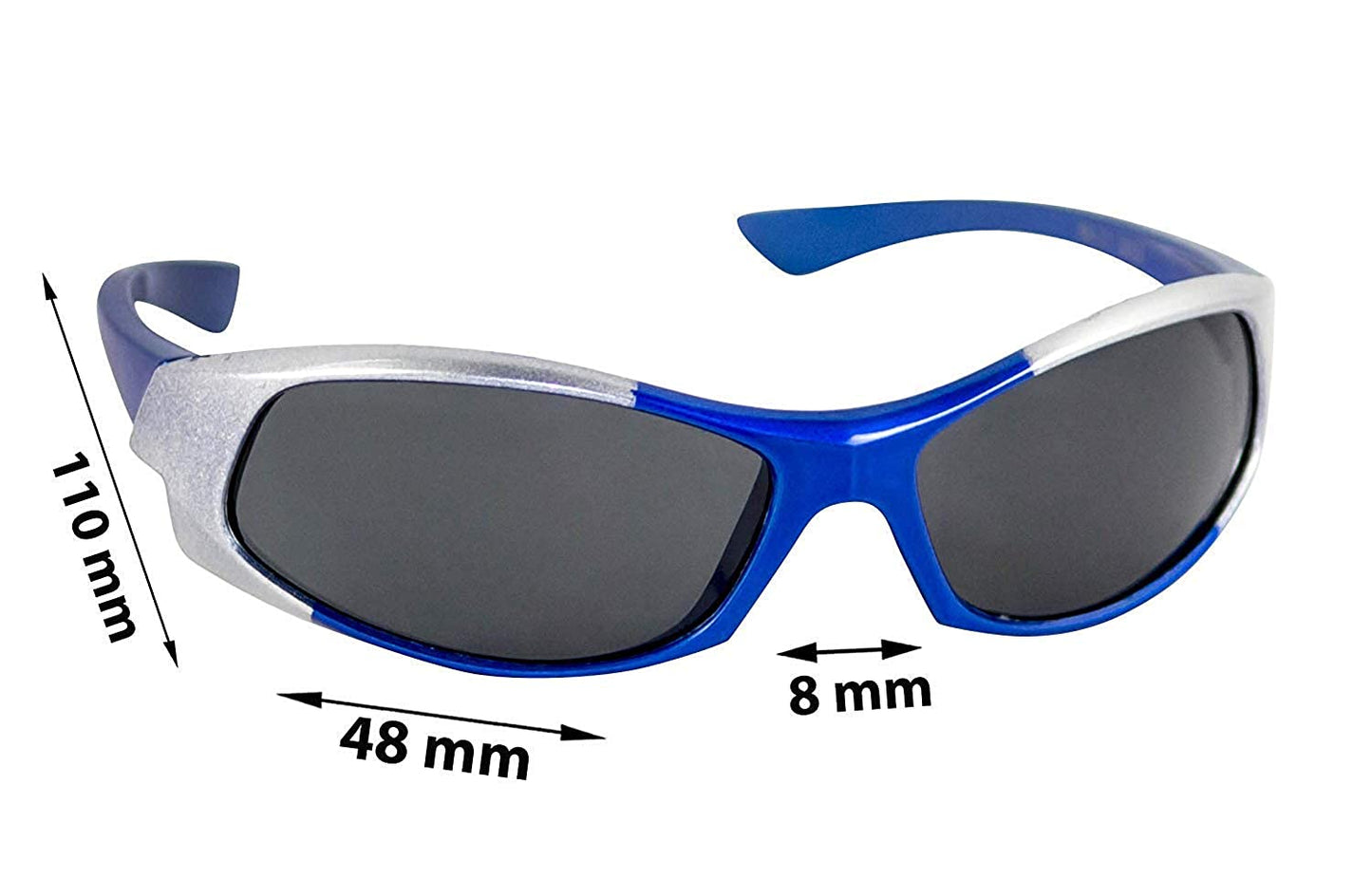 Kid's Goggles Wrap Around Sunglasses (3-6 Years, Blue)