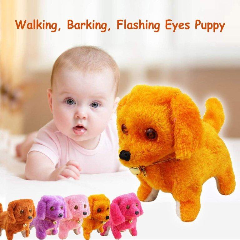 Walking Barking Puppy Dog with Flashing Eyes Cute Action Toy for Kids