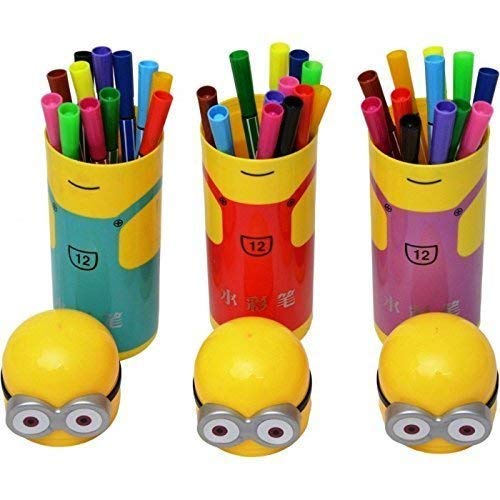 Cartoon Pencil Box with Sketch 12 Pens