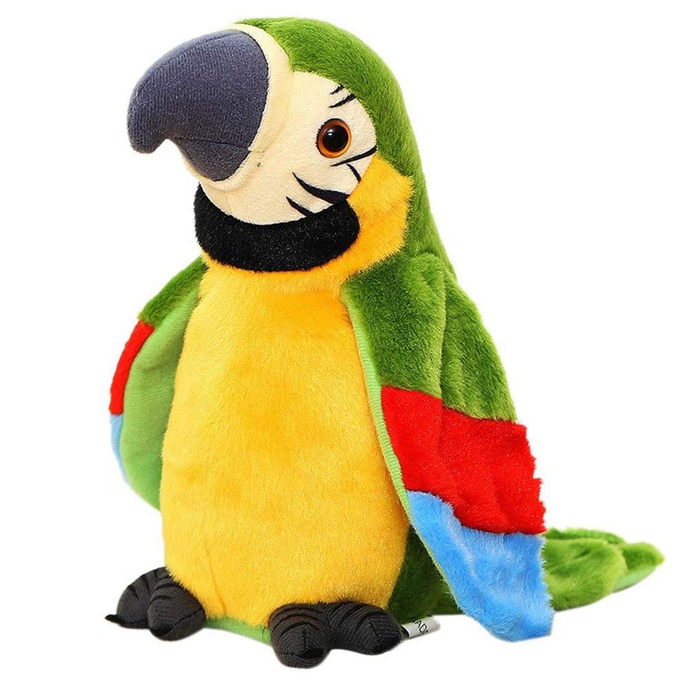 Stuffed Soft Toy Musical Parrot (Assorted Color) (18 CM)