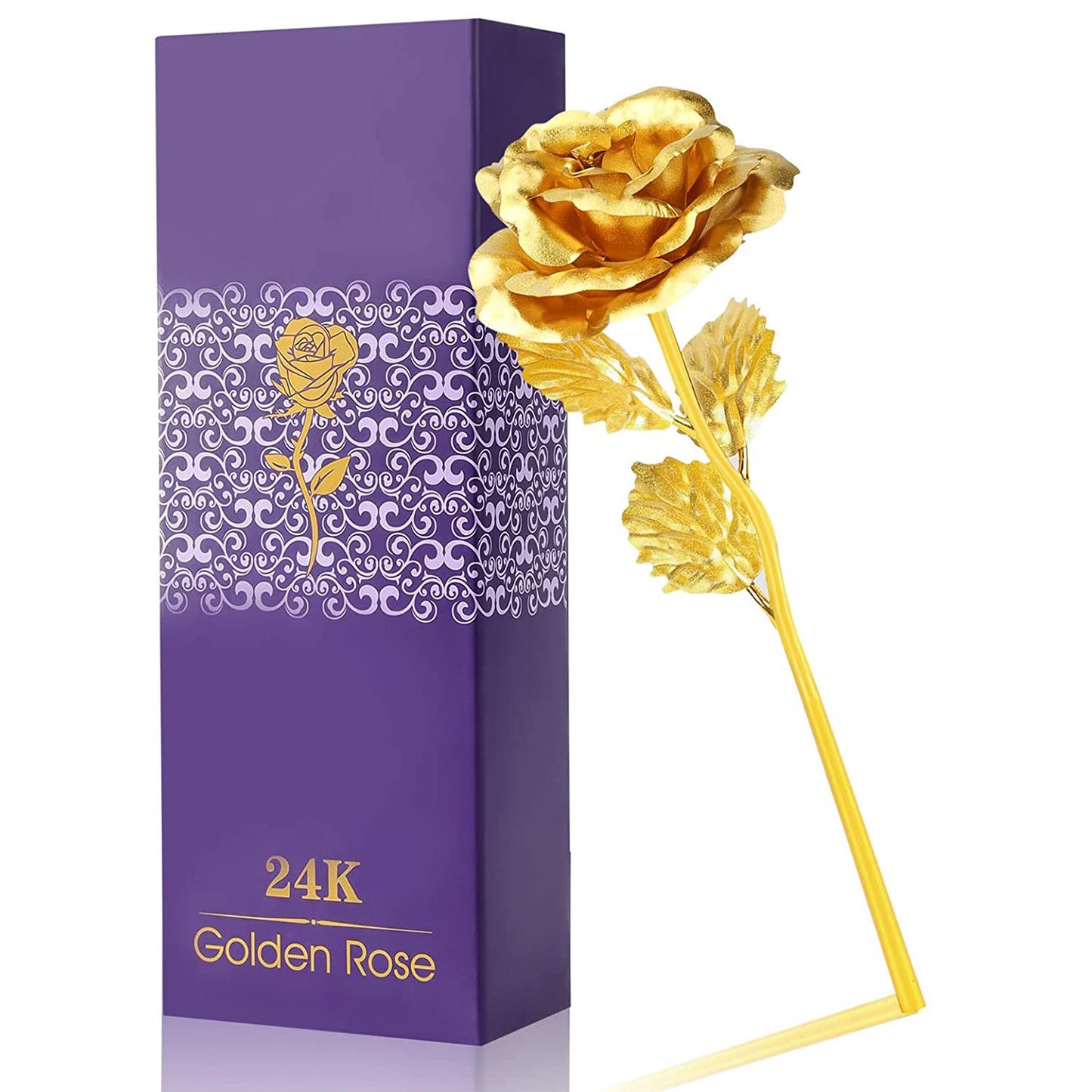 24k Gold Plated Artificial Golden Rose