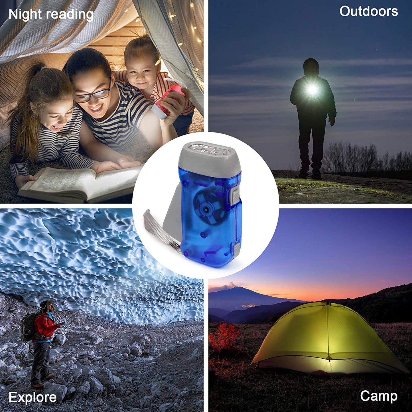 Rechargeable 3 LED Dynamo Emergency Light