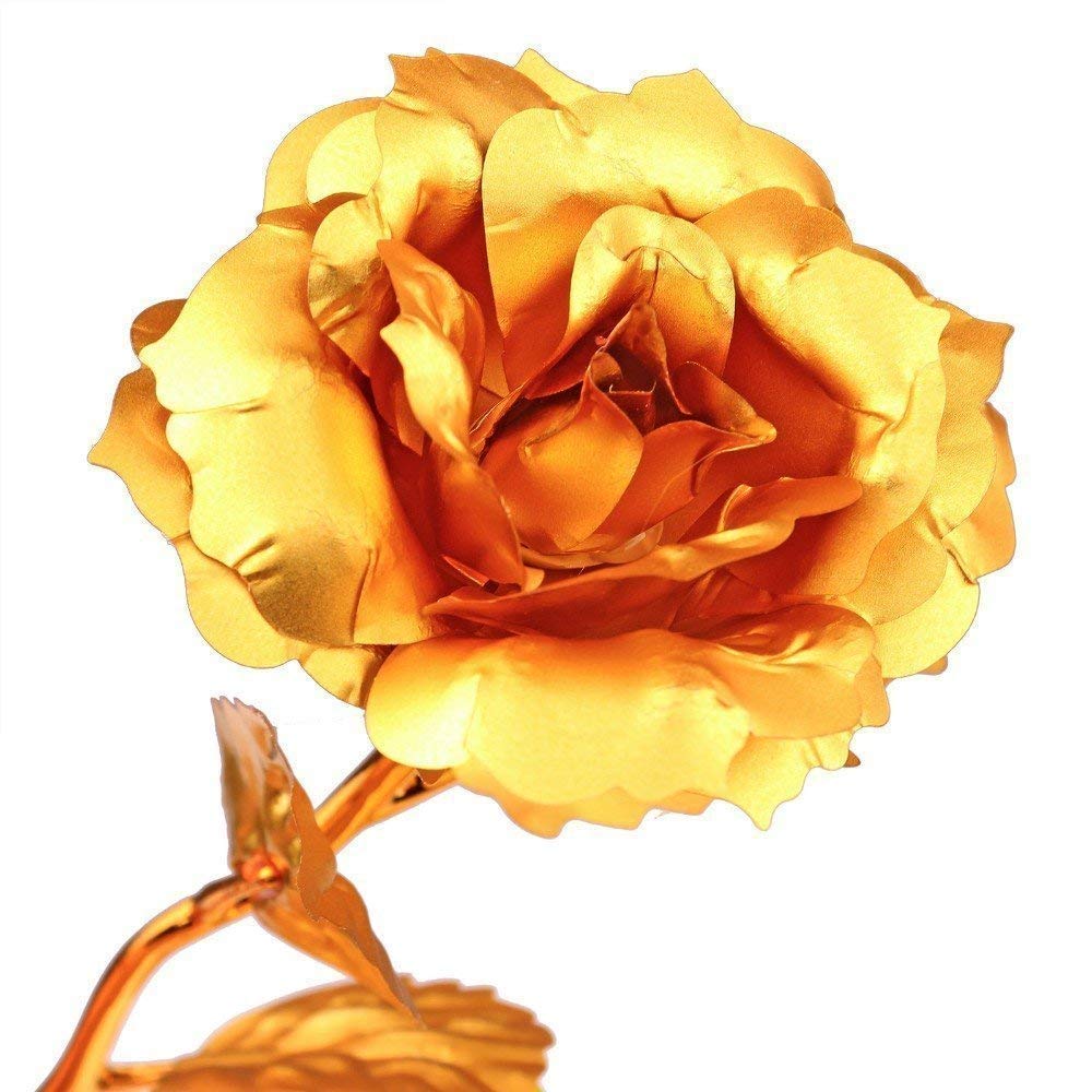 24k Gold Plated Artificial Golden Rose