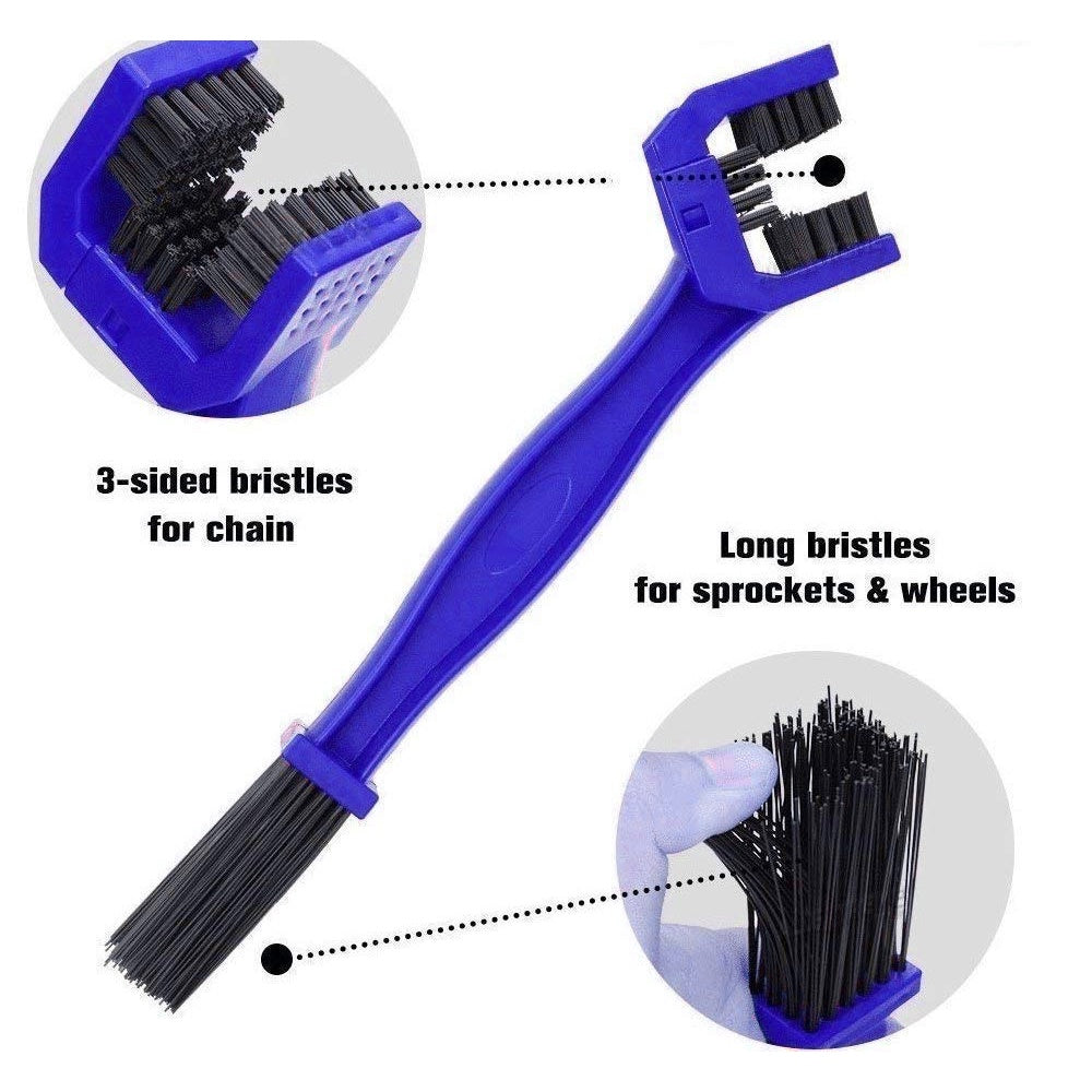 Multipurpose Cycle Motorcycle Bike Chain Cleaner Brush Blue