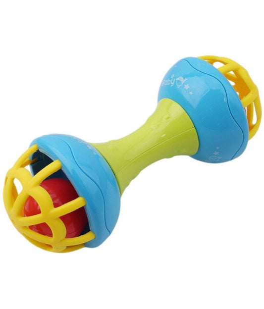 Non-Toxic Colorful Dumbbell Rattle Toy for Baby