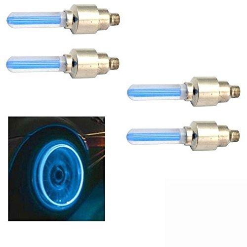 "4-pack universal car/bike tire LED lights, blue (pack of 4)