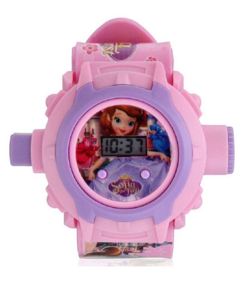 Pink Digital Projector Watch for Kids