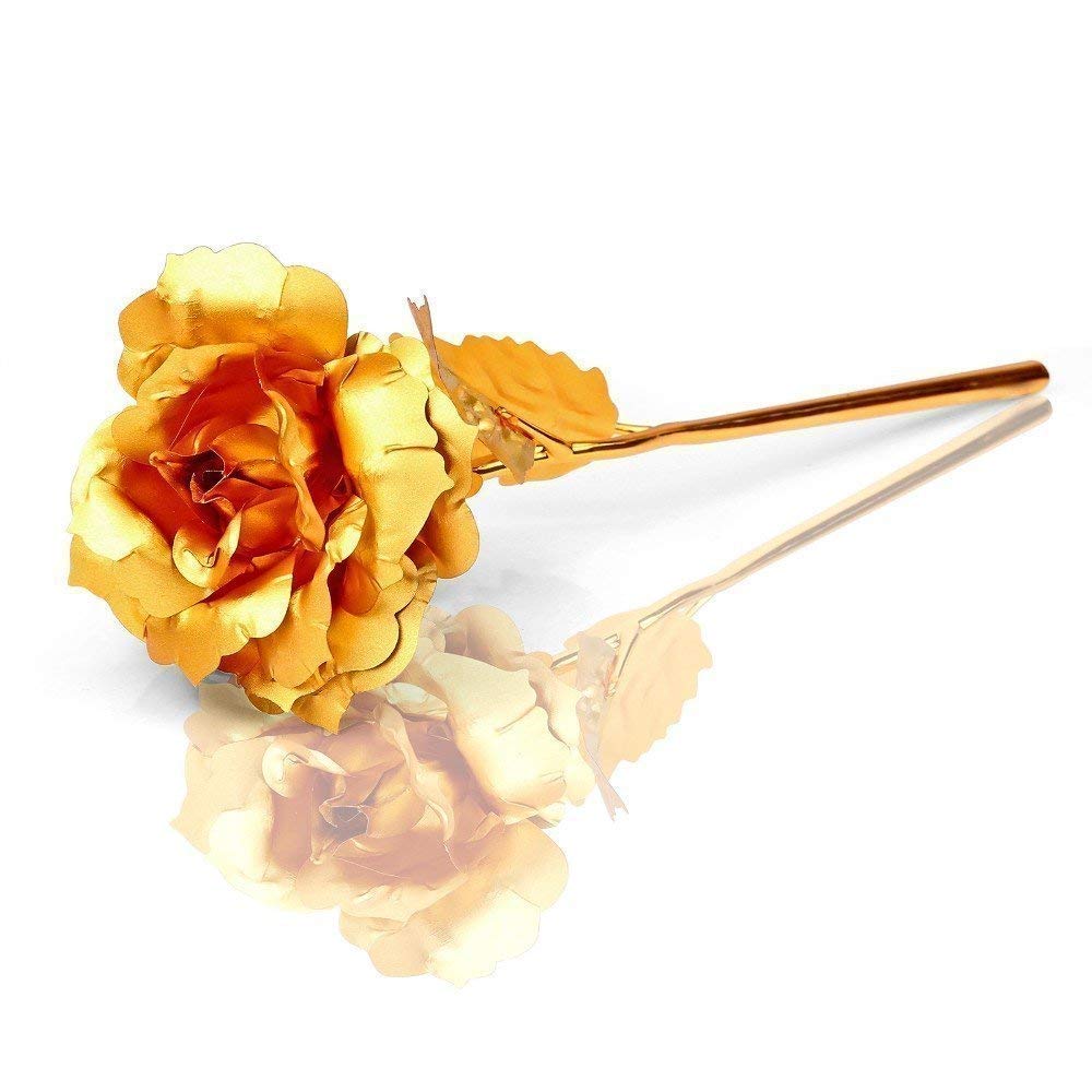 24k Gold Plated Artificial Golden Rose