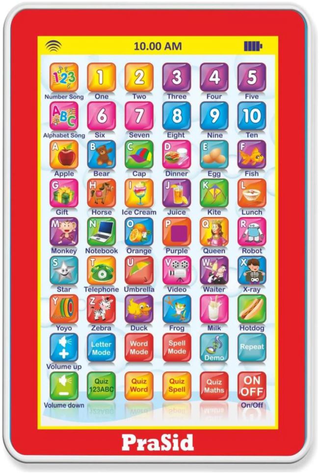 Prasid Mini My Pad English Learning Tablet for kids (Multicolor)