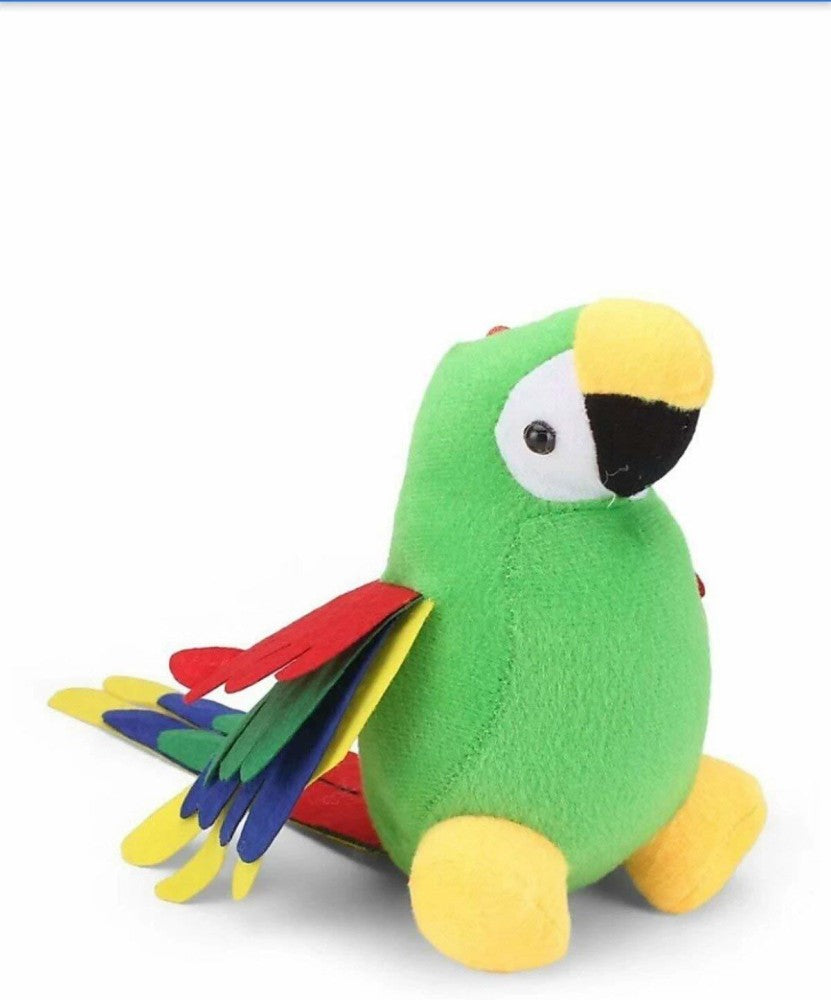 Stuffed Soft Toy Musical Parrot (Assorted Color) (18 CM)