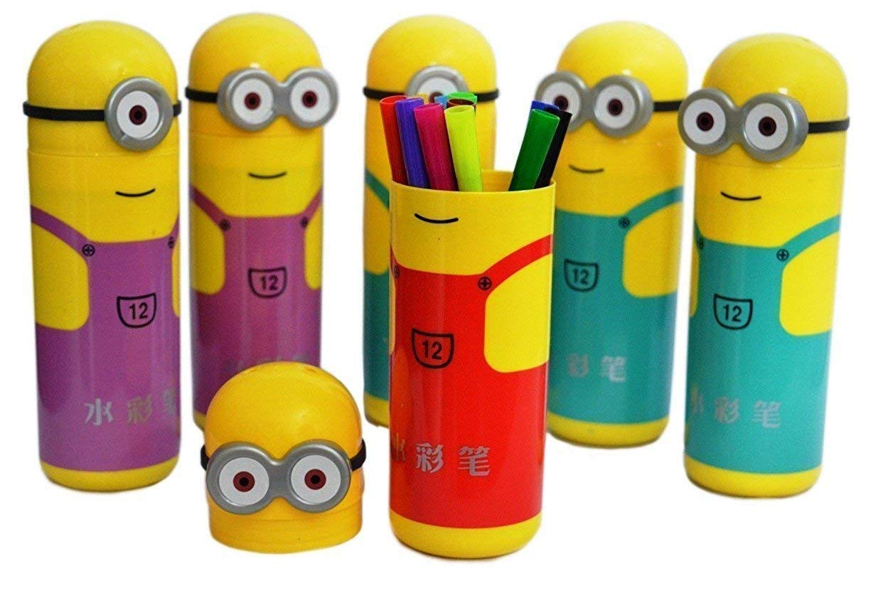 Cartoon Pencil Box with Sketch 12 Pens