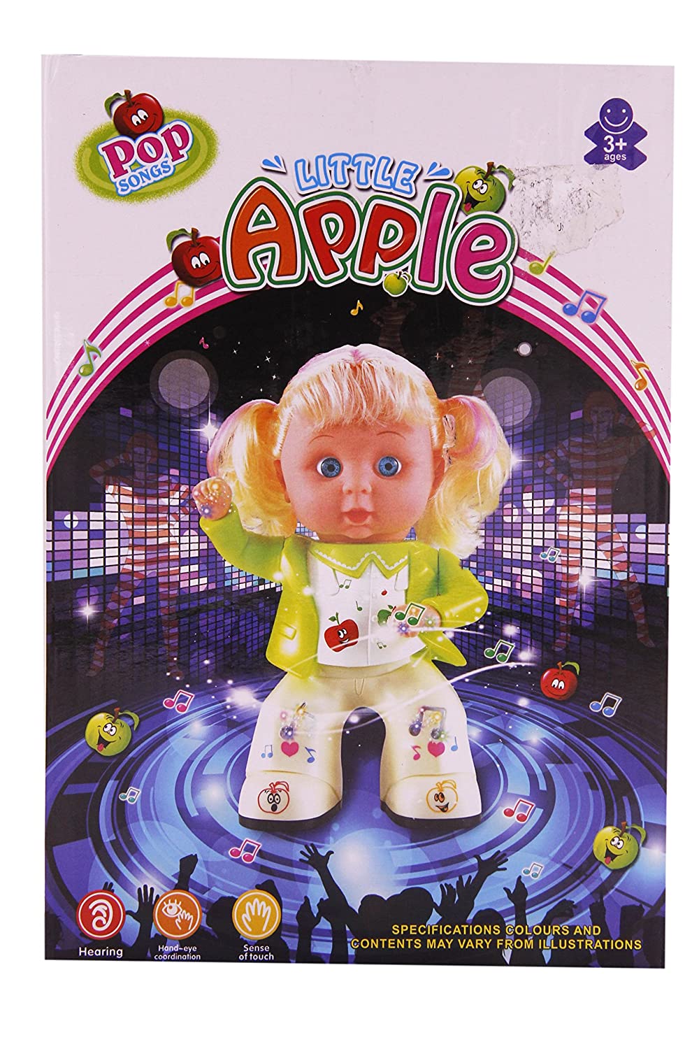 Musical Baby Dancing Doll Little Apple Pop Sound Toy