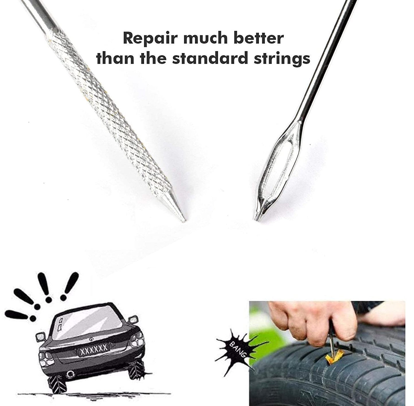 Tubeless Tyre Puncture Repair Kit Portable Flat Tire Puncher Fixing