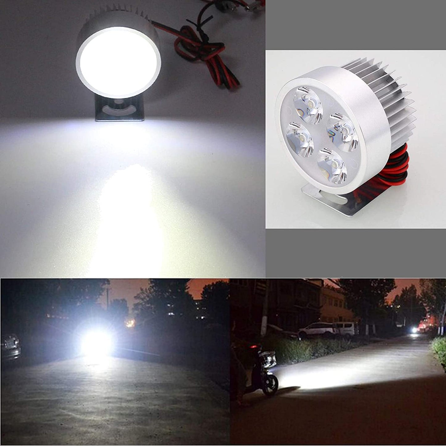 4 Led Motorcycle Headlight Lamp (Universal)