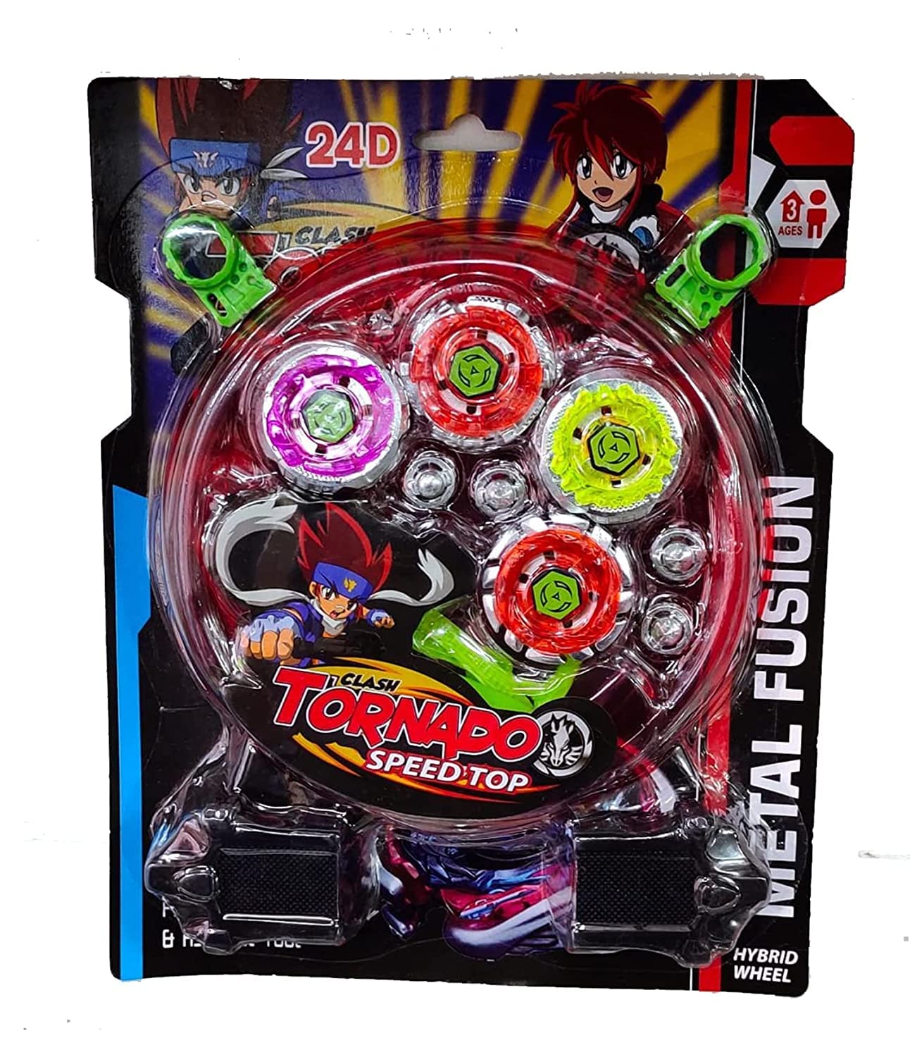 4-in-1 Metal Fusion Beyblades Set