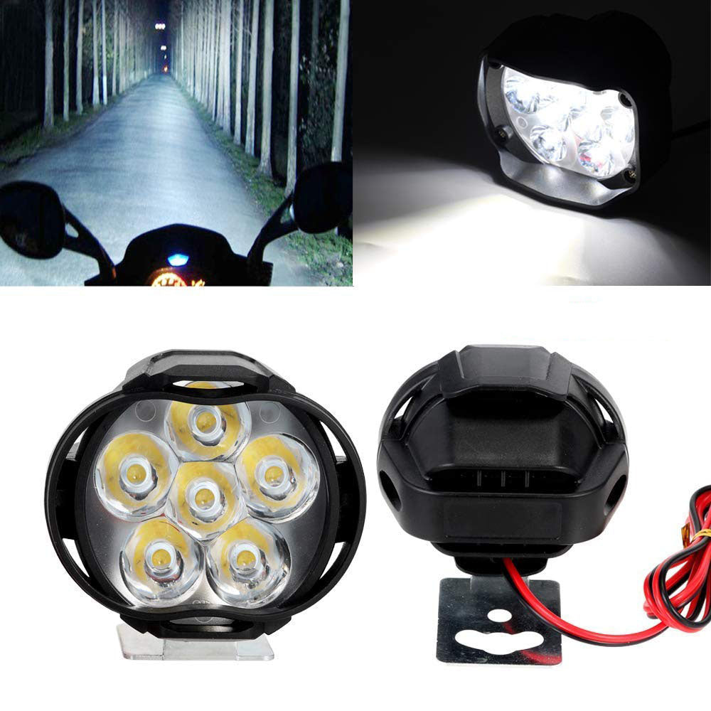 Waterproof Bike Headlamp with 6 LEDs PACK OF 2