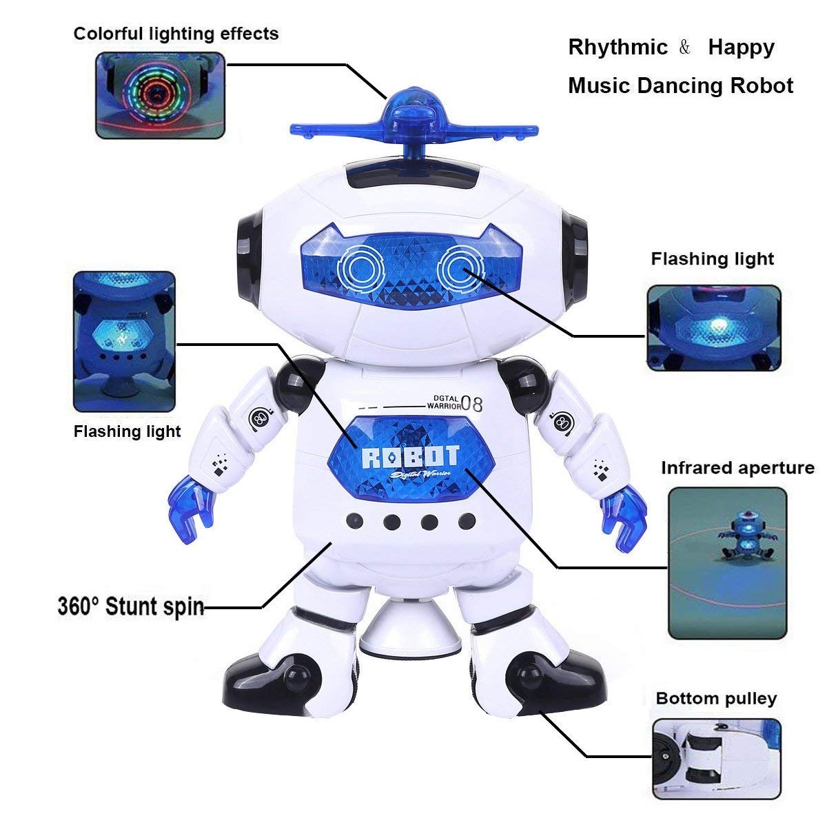 Dancing Robot with 3D Lights and Music