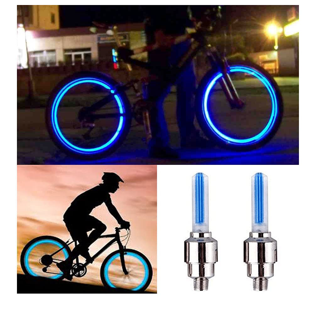 "4-pack universal car/bike tire LED lights, blue (pack of 4)