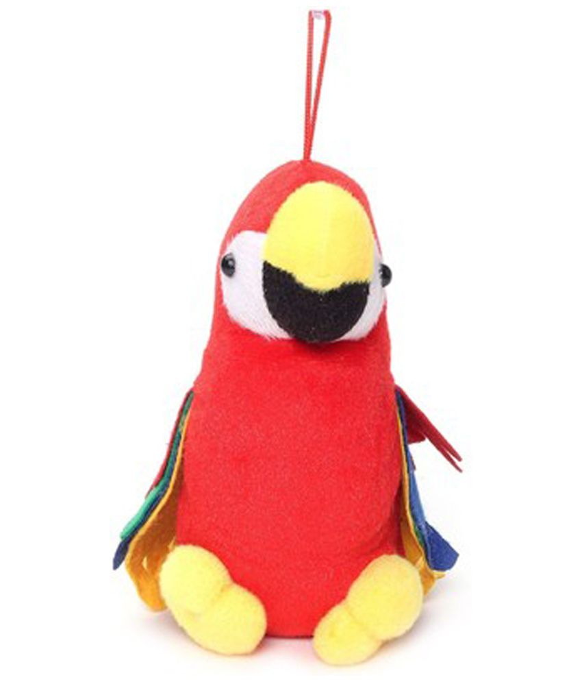 Stuffed Soft Toy Musical Parrot (Assorted Color) (18 CM)