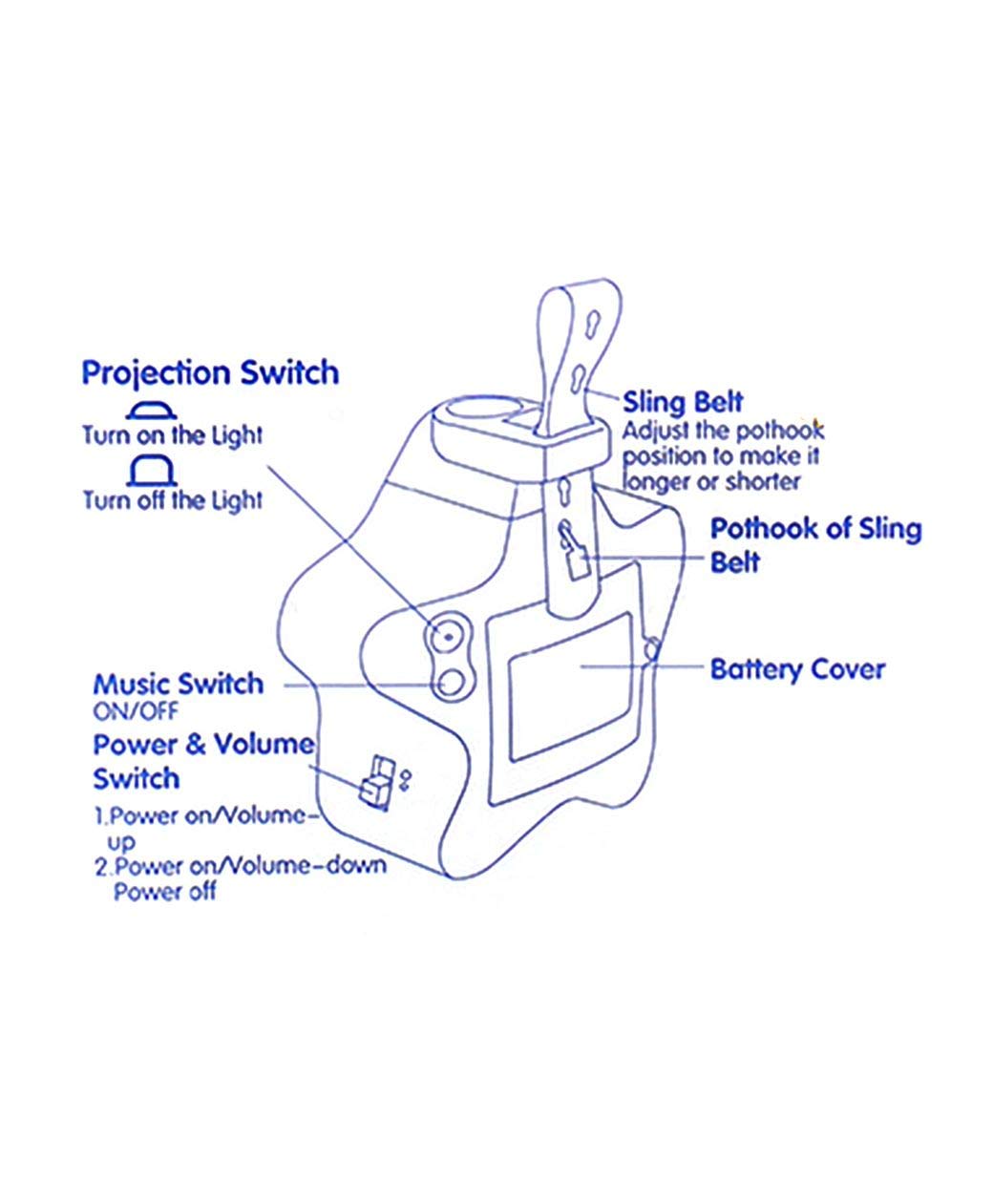 Battery Operated Musical Infant Angel's Star Projector