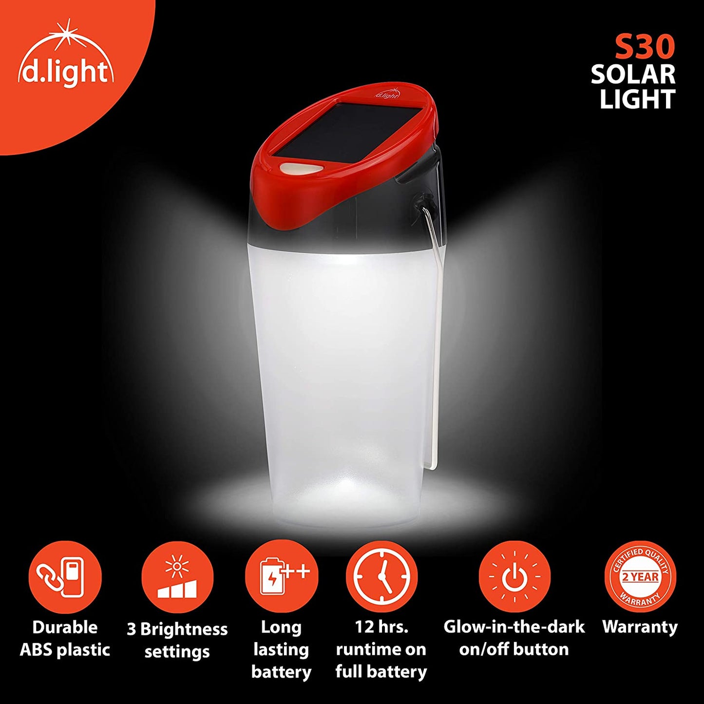 D.Light S30 Ultra Flexible Solar Lantern Torch