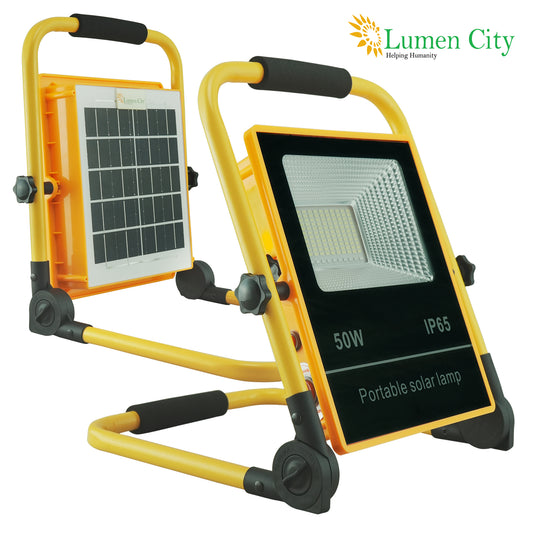 Solar Powered Flood / Emergency Light With RGB Flash Light 6W