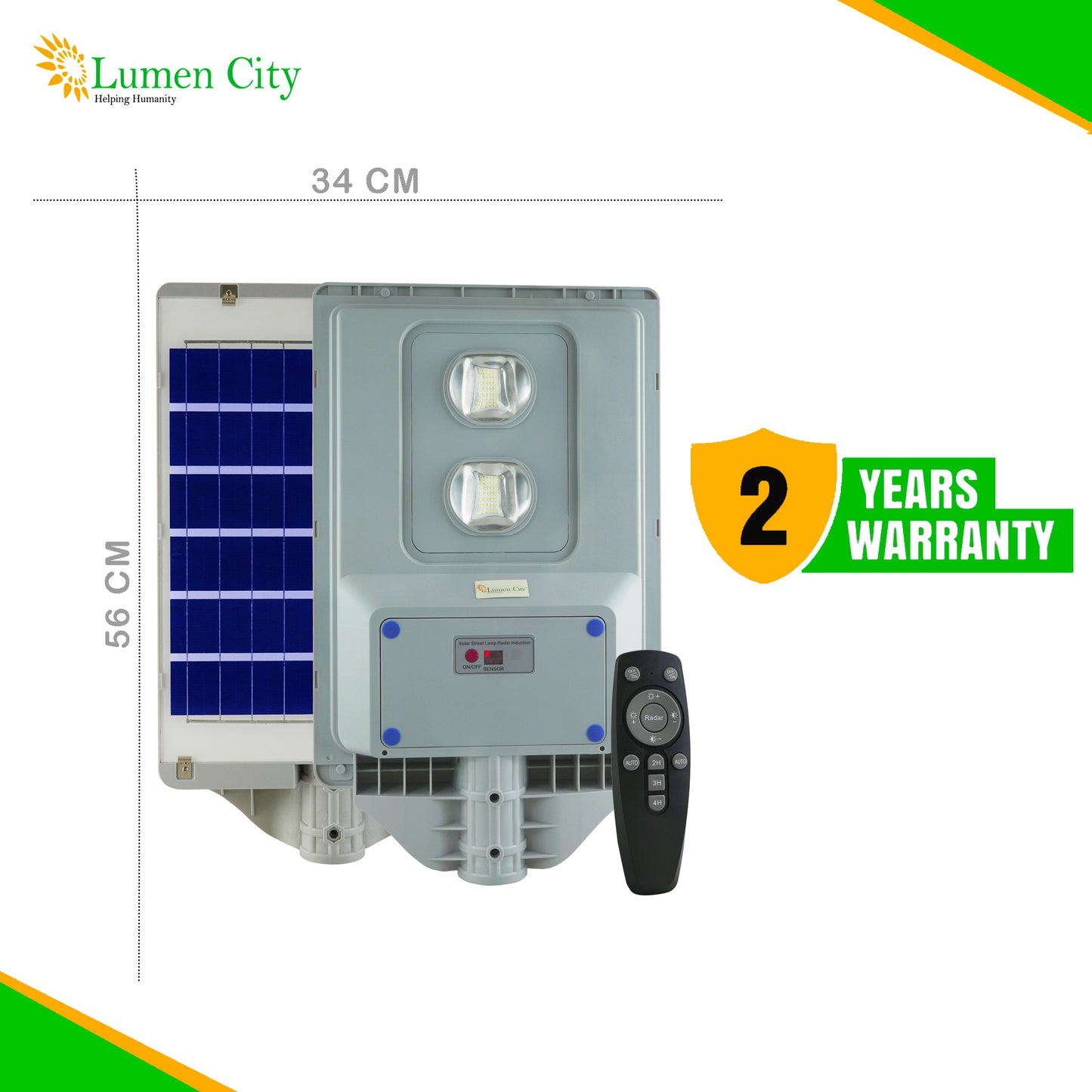 Solar Street Light Lens Model 12W