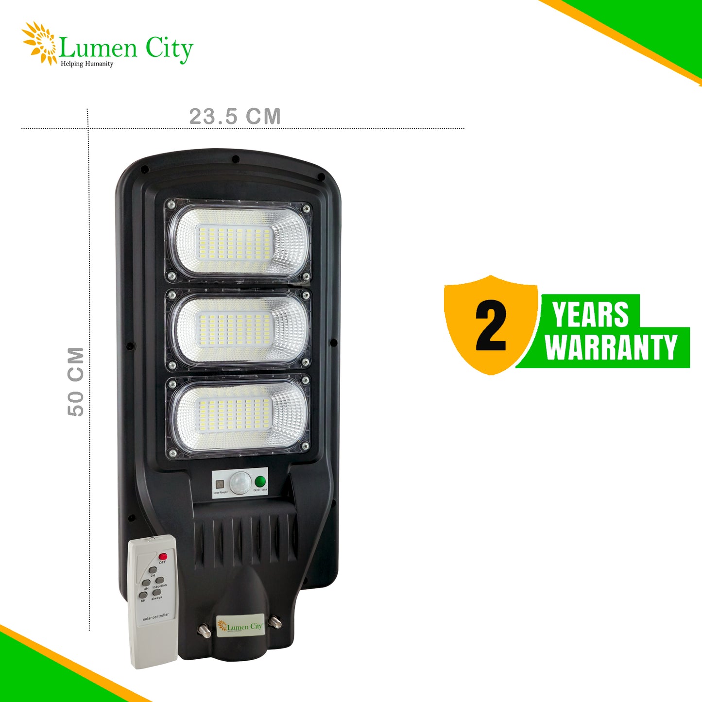 Lumen City 90W All-in-One Solar Street Light with 2 Years Warranty