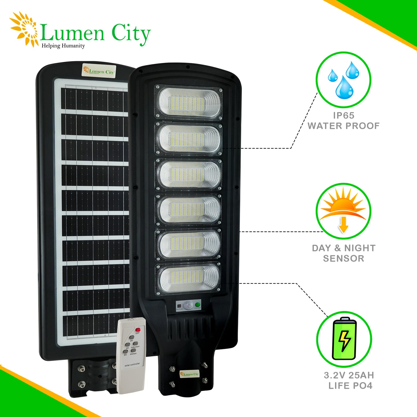 LUMEN CITY All in ONE Solar Street Light (180W)