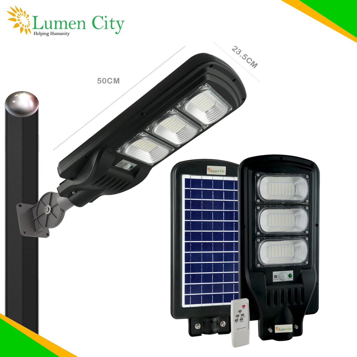 Lumen City 90W All-in-One Solar Street Light with 2 Years Warranty