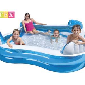 Intex SWIM CENTER FAMILY LOUNGE POOL Inflatable Swimming Pool (White , blue)