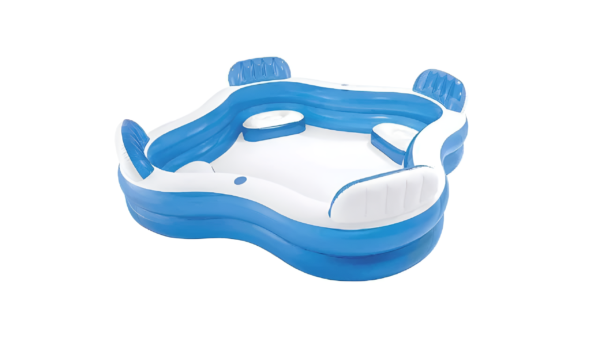 Intex SWIM CENTER FAMILY LOUNGE POOL Inflatable Swimming Pool (White , blue)_2