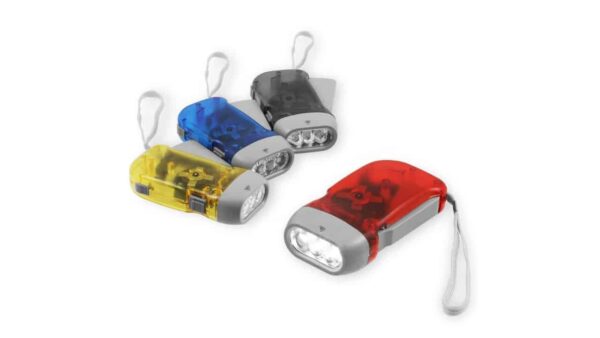 3 LED Hand Crank Torch With Li-Ion Battery (SET OF 2)