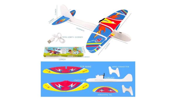 The Flyers Bay Foam Glider Plane With Electric Motor - Blue - Image 8