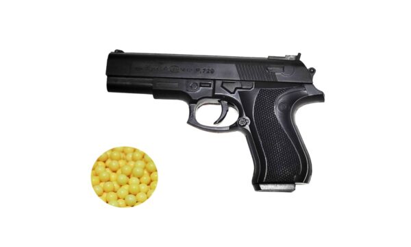 Toy Gun Black with 8 Round Reload and 6 mm Plastic BB Bullets for Kids Boys 10-12 Bullets