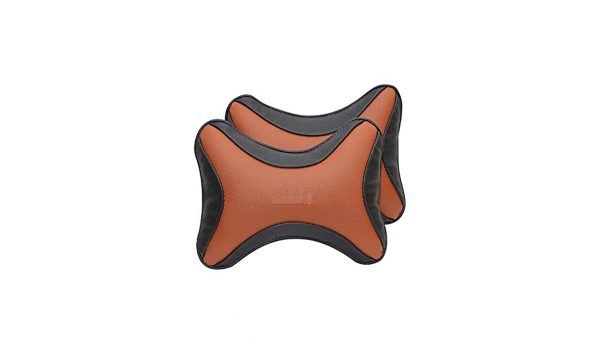 Car Neck Pillow Set of 2 (Tan & Black)